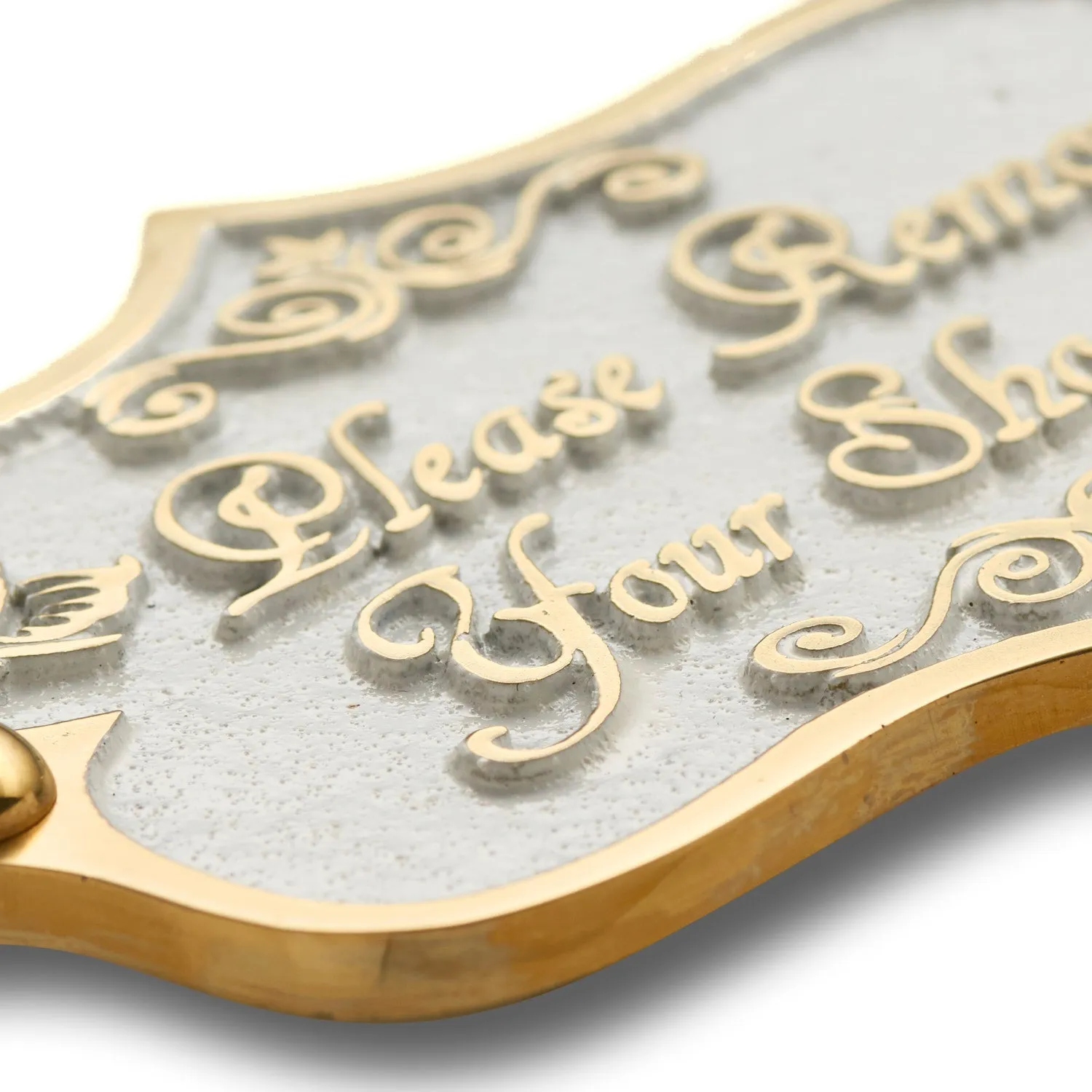 Vintage 'Please Remove Your Shoes' Sign