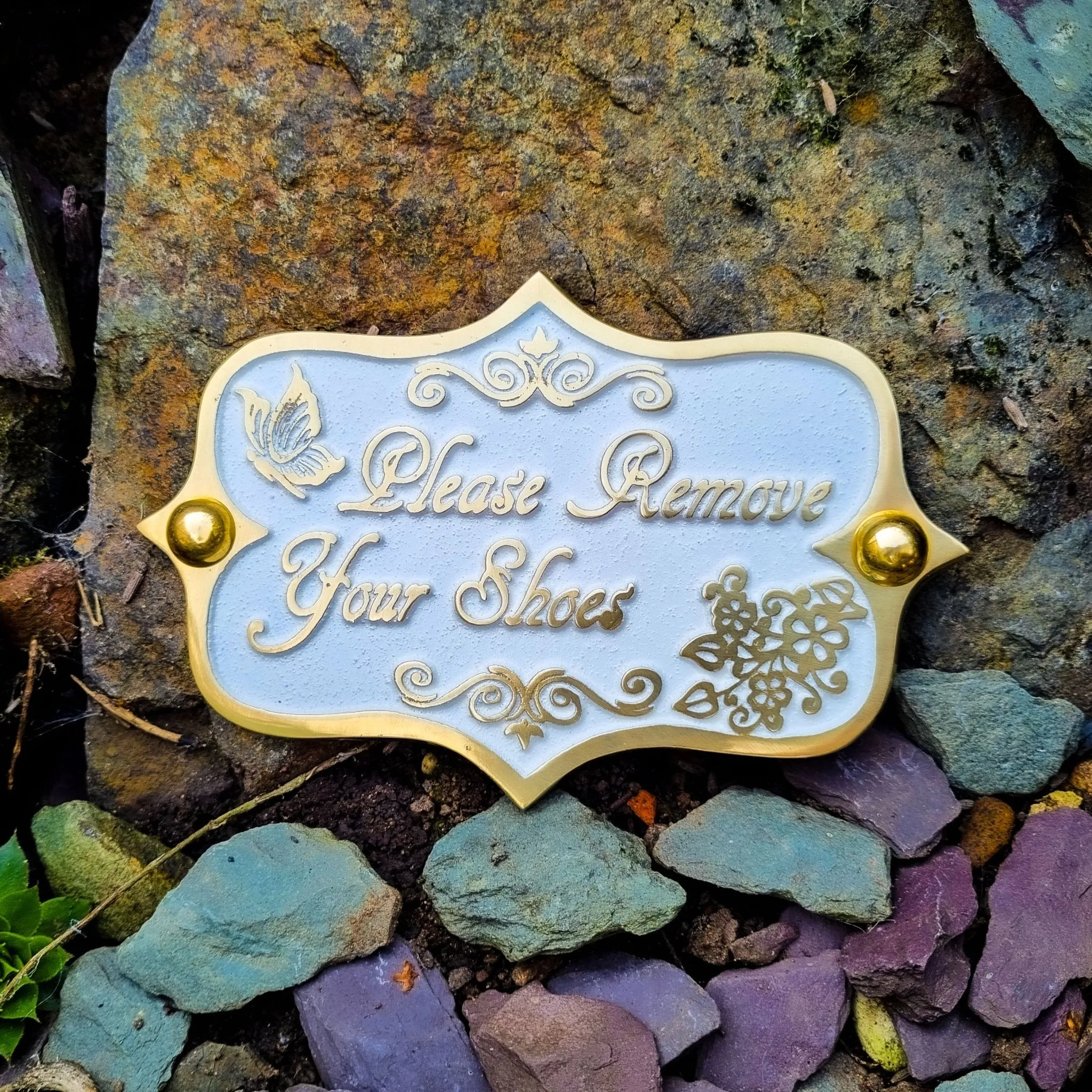 Vintage 'Please Remove Your Shoes' Sign