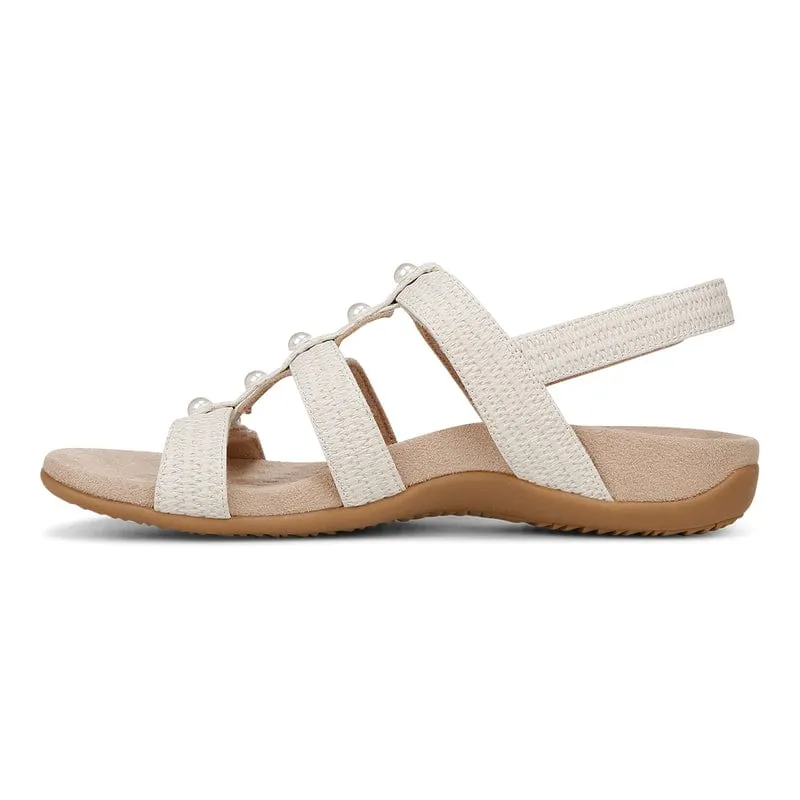 Vionic Women's Amber Sandals- Cream/ Pearl