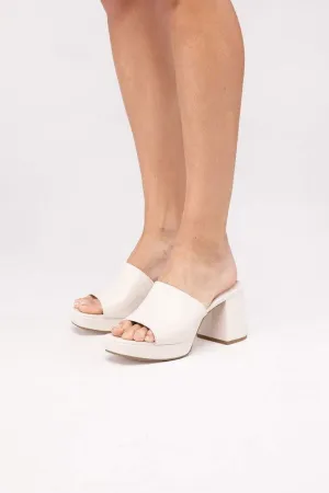 Women's Mules in Bone