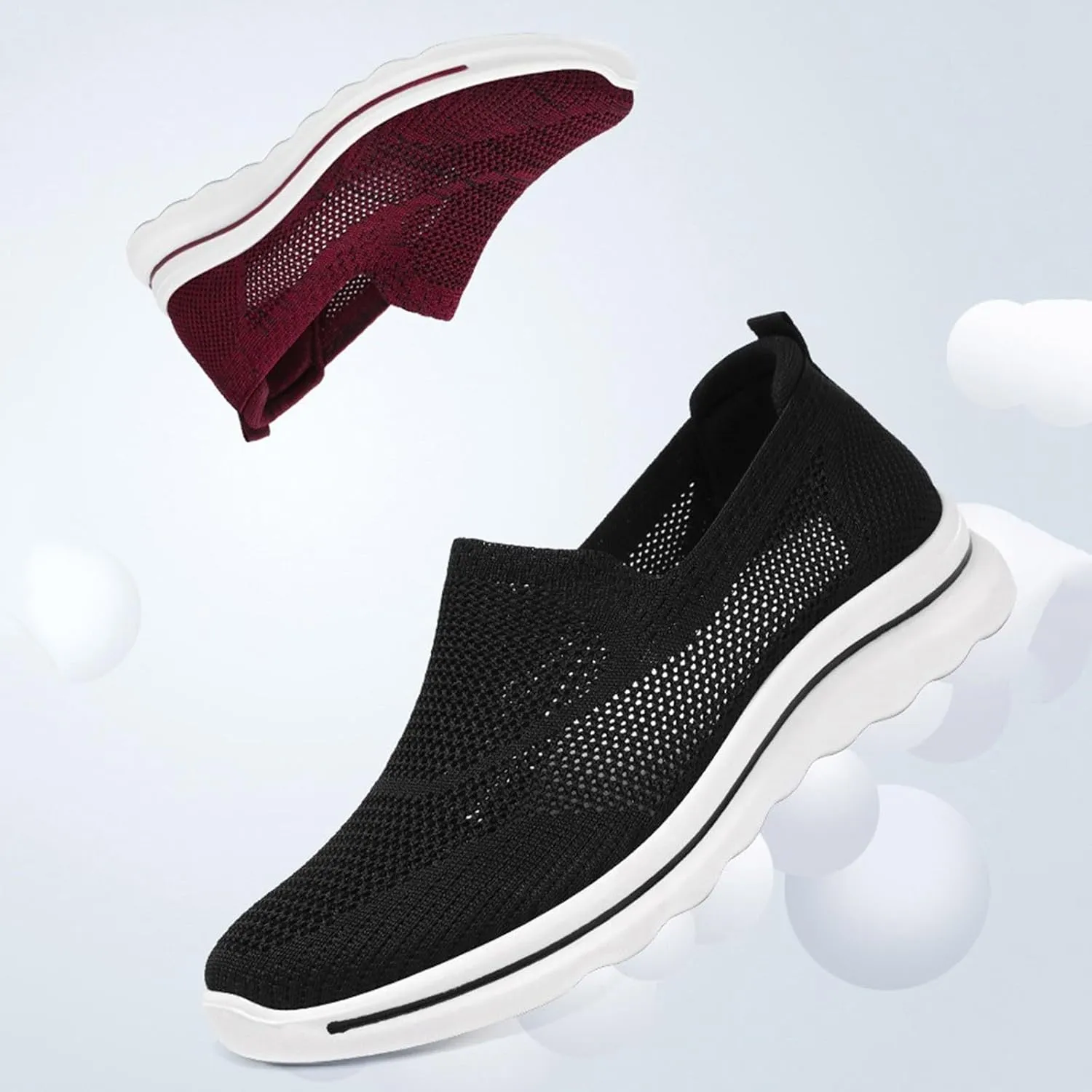 Women's Slip on Walking Shoes Memory Foam Non Slip Comfortable Running Shoes Breathable Gym Workout Shoes Ladies 2024 Fashion Sneakers